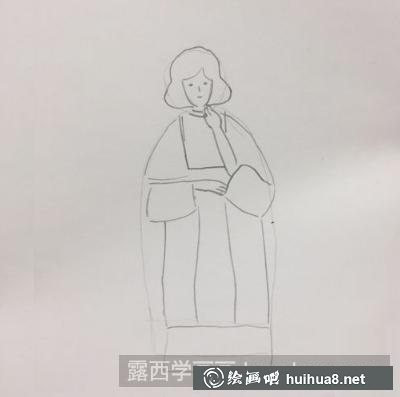 大衣女孩的畫法