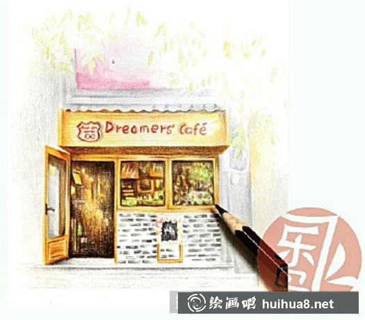 怎么畫咖啡店