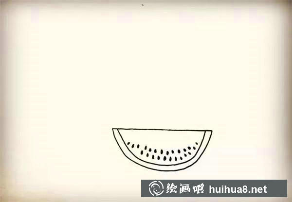 西瓜簡(jiǎn)筆畫(huà)教程