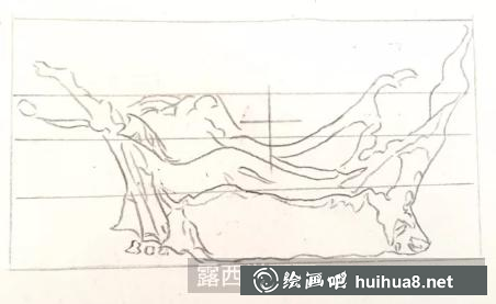 彩鉛畫水花