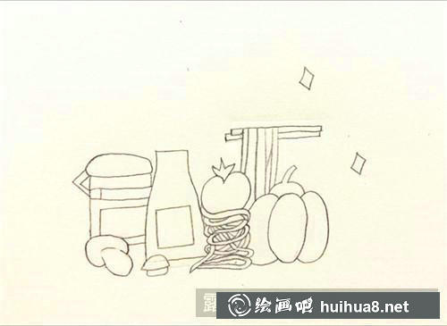 面條簡筆畫