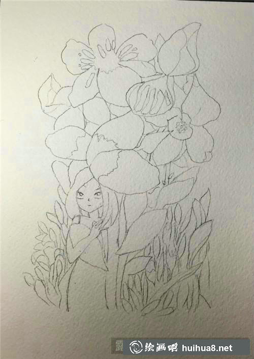 花精靈水彩畫(huà)