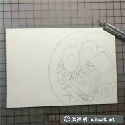 花菜雞蛋面繪畫教程