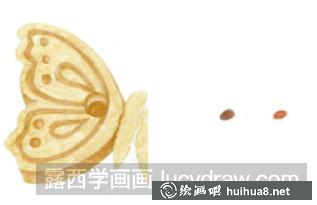 怎么畫蝴蝶紐扣 怎么畫蝴蝶紐扣