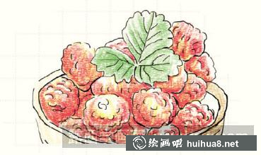 怎么畫覆盆子