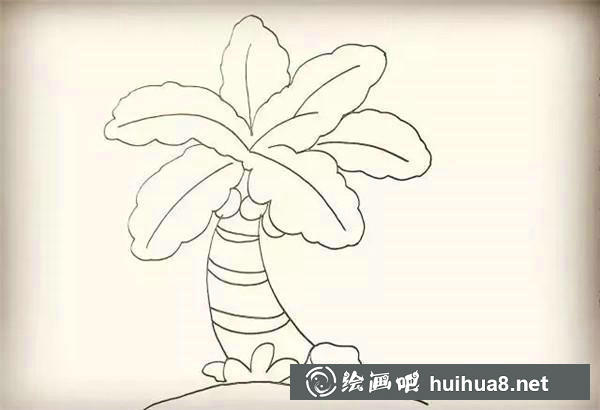 椰子樹簡筆畫教程 椰子樹簡筆畫教程