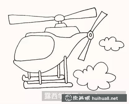 直升機(jī)簡(jiǎn)筆畫 直升機(jī)簡(jiǎn)筆畫