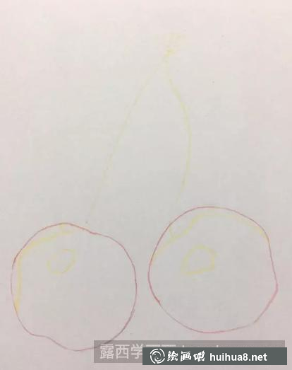 彩鉛畫櫻桃