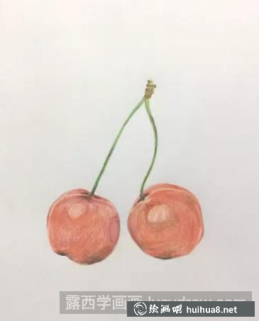 彩鉛畫櫻桃