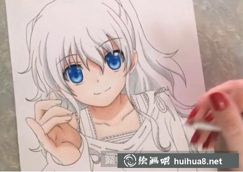 手繪可愛少女