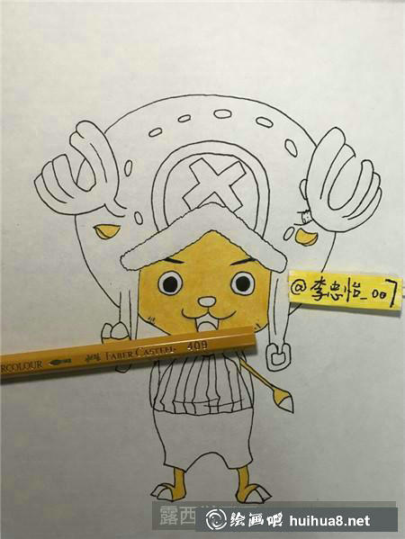 卡通狗狗臉部上色