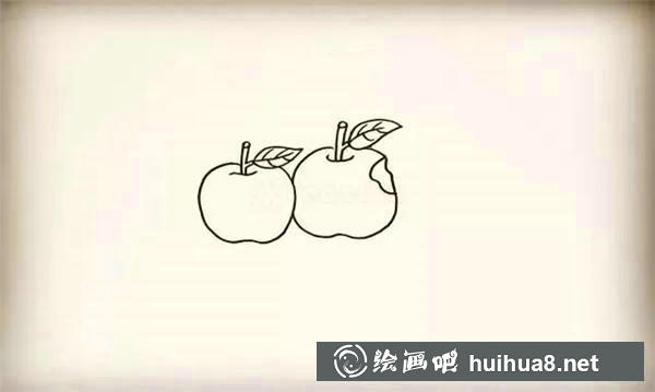 小蘋果簡(jiǎn)筆畫教程