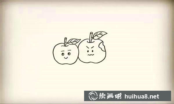 小蘋果簡(jiǎn)筆畫教程