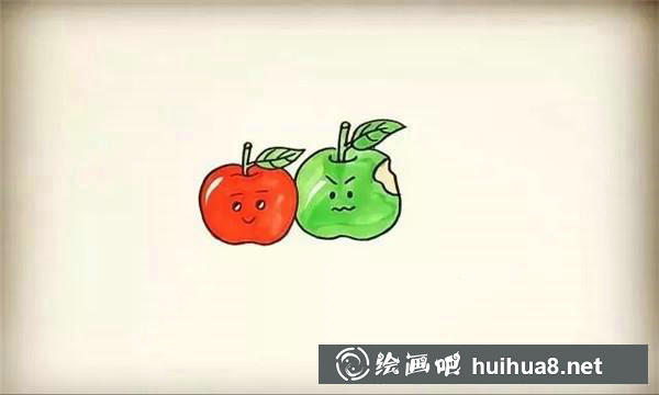 小蘋果簡(jiǎn)筆畫教程