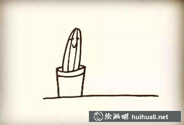 仙人掌簡(jiǎn)筆畫(huà)教程