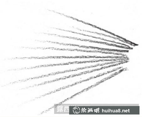 發(fā)散狀排列線條示例