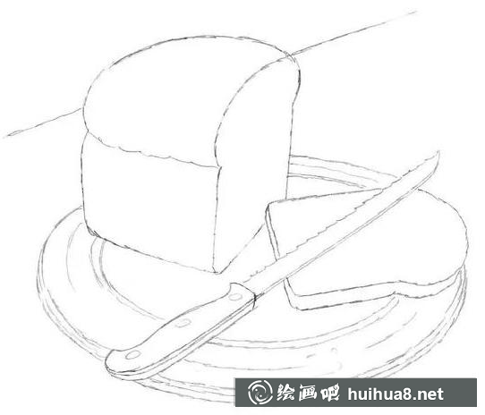 吐司面包的畫法