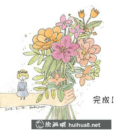 怎么畫情人節(jié)花束