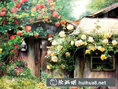 黃有維水彩花卉藝術(shù)鑒賞