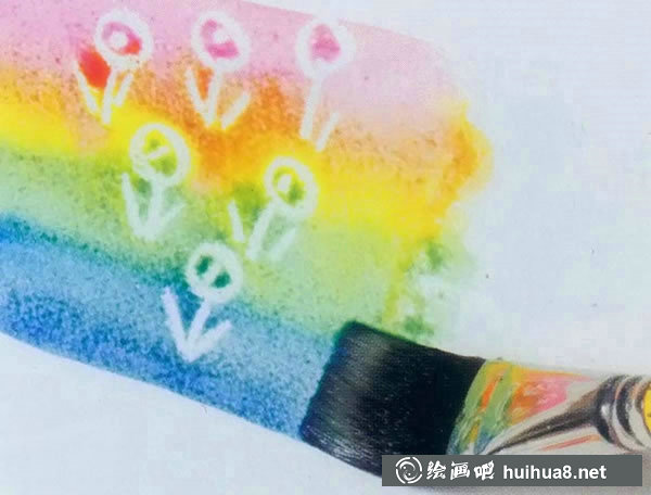 水彩畫中如何使用蠟繪制留白