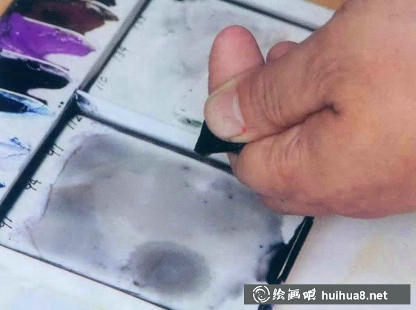 水彩畫直接畫法繪制白色的雞蛋