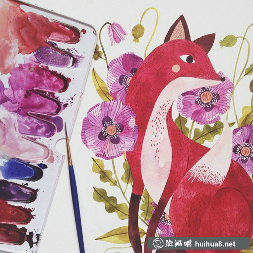羅馬尼亞Oana手繪水彩插畫作品欣賞