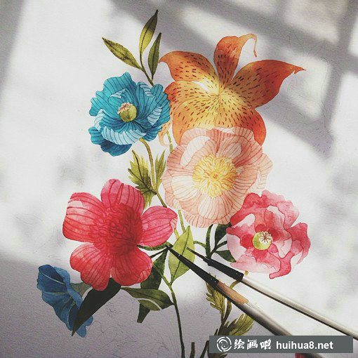 羅馬尼亞Oana手繪水彩插畫作品欣賞