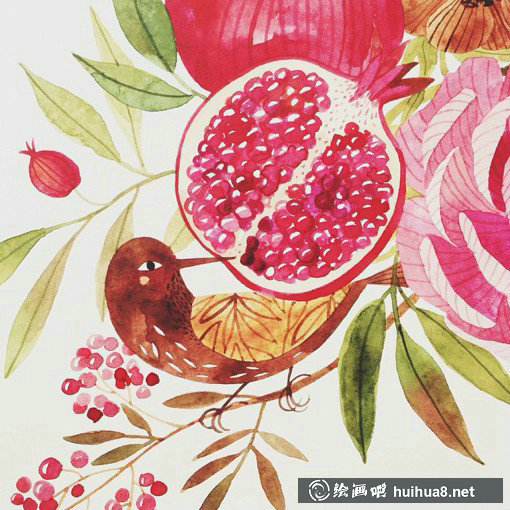 羅馬尼亞Oana手繪水彩插畫作品欣賞