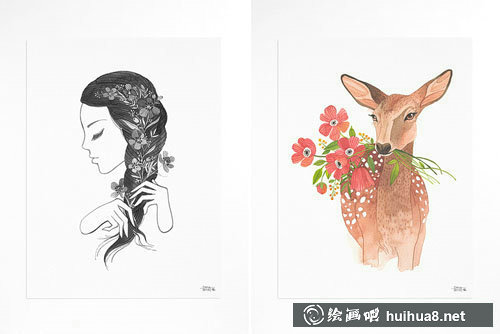 羅馬尼亞Oana手繪水彩插畫作品欣賞