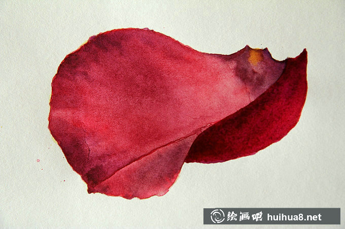 如何用水彩畫玫瑰花花瓣步驟教程