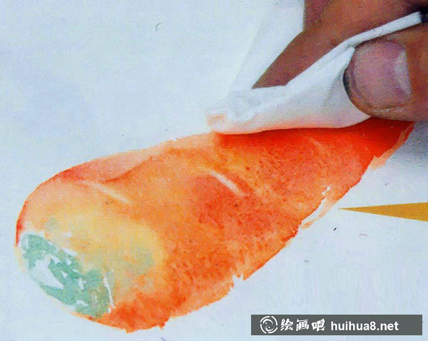 水彩畫(huà)入門教程：寫(xiě)生胡蘿卜的步驟