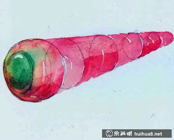 水彩畫(huà)入門教程：寫(xiě)生胡蘿卜的步驟