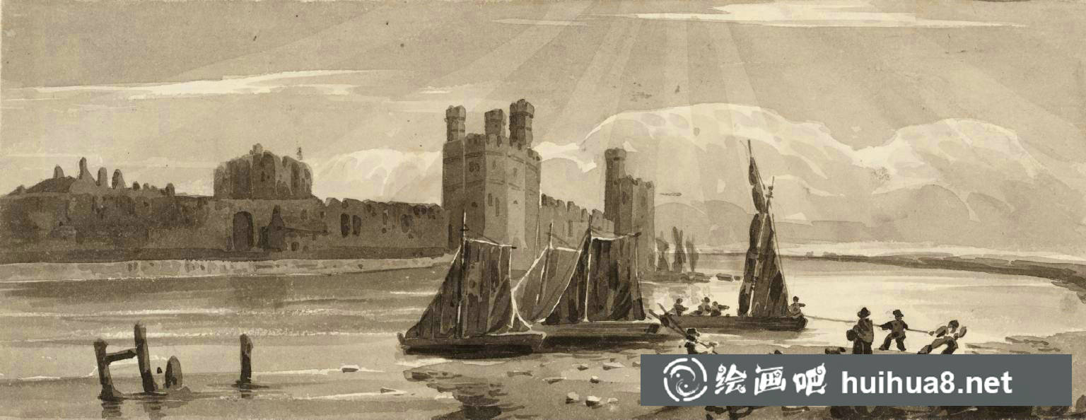 英國畫家大衛(wèi)·考克斯David Cox水彩風(fēng)景畫作品