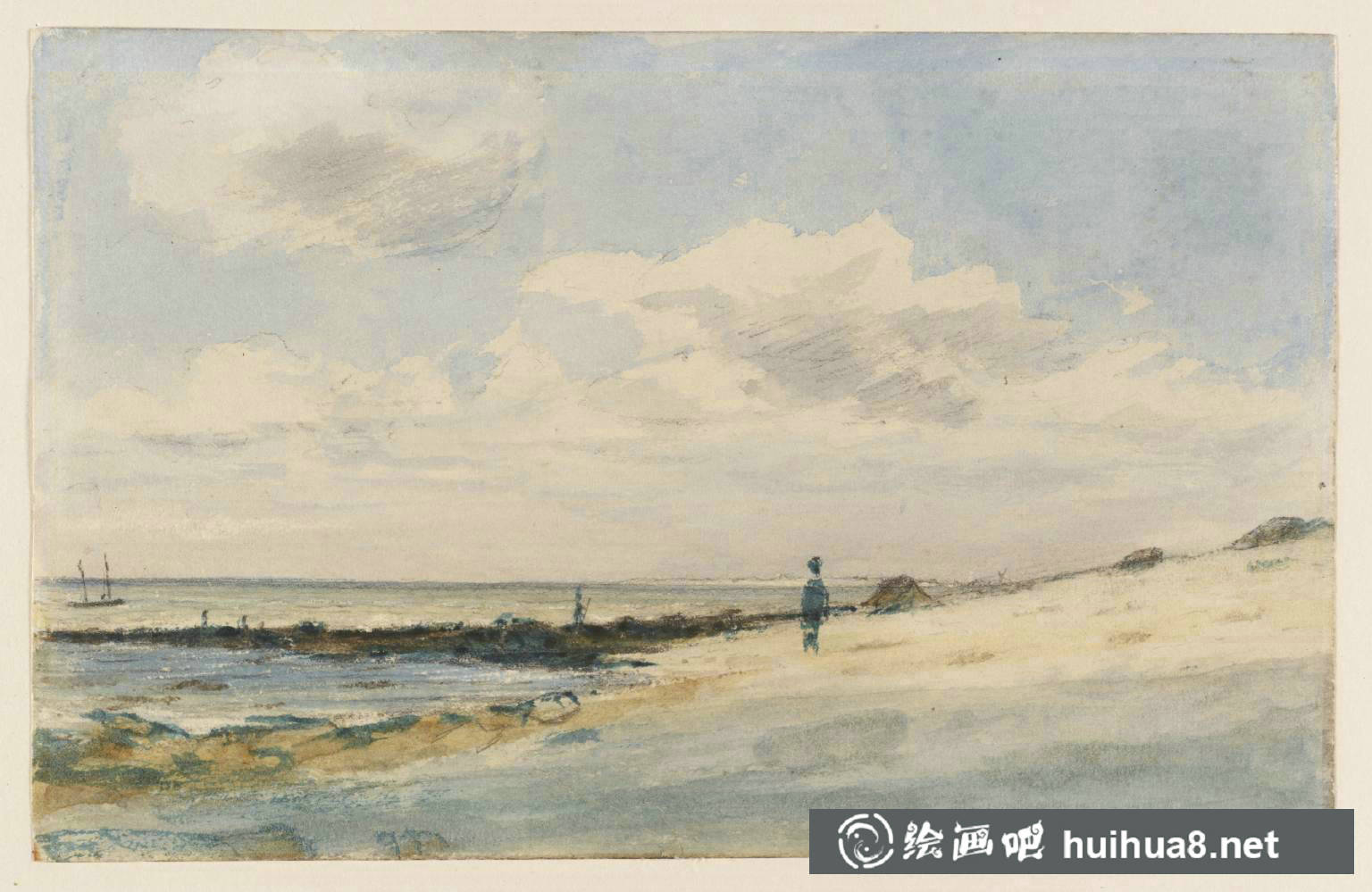 早期英國(guó)風(fēng)景畫(huà)家約翰·康斯特勃水彩畫(huà)手稿