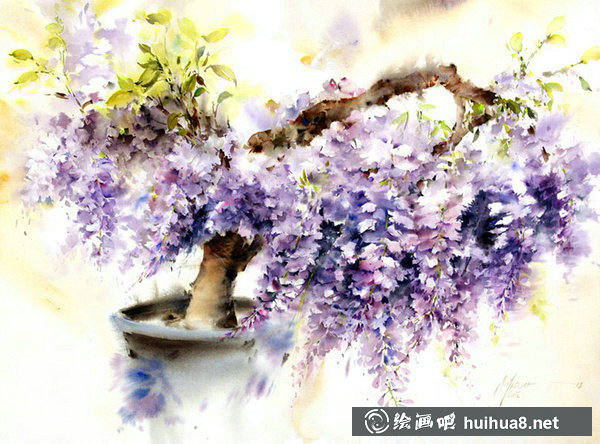 Mohammad Yazdchi的唯美靜物花卉水彩手繪