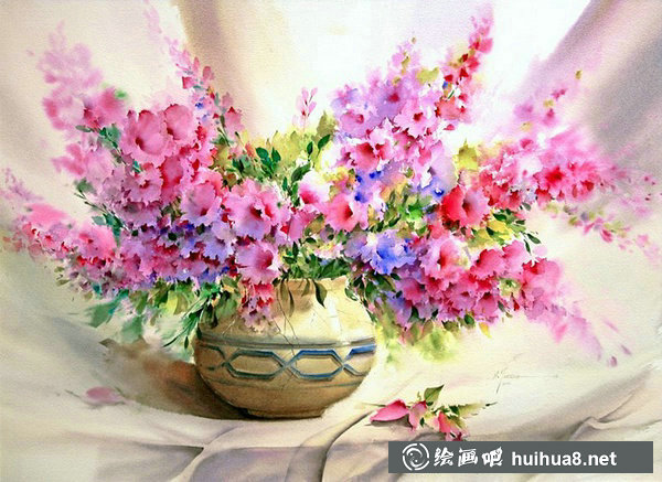 Mohammad Yazdchi的唯美靜物花卉水彩手繪