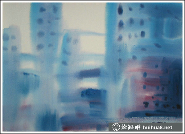 嚴(yán)德泰山水風(fēng)景畫水彩作品欣賞