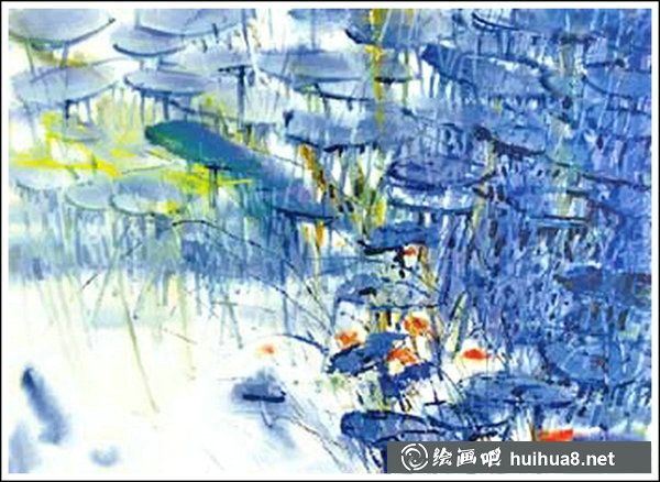 嚴(yán)德泰山水風(fēng)景畫水彩作品欣賞