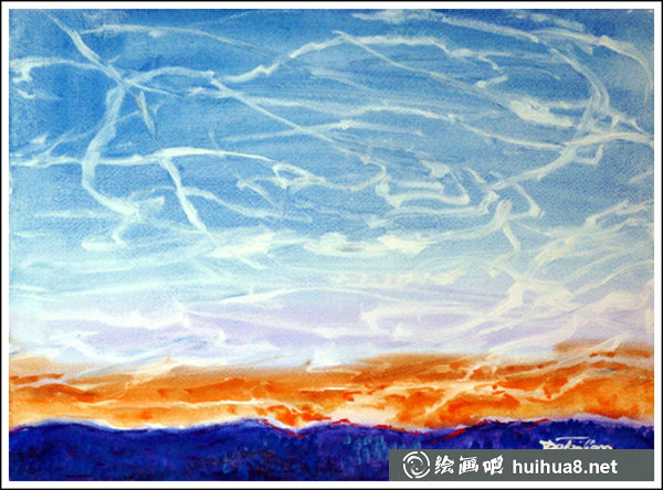 嚴(yán)德泰山水風(fēng)景畫水彩作品欣賞