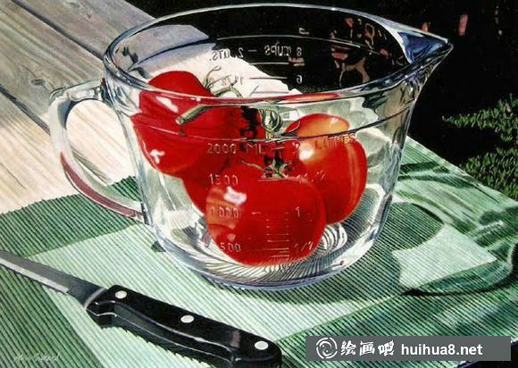 繪制水彩玻璃器皿技法展示