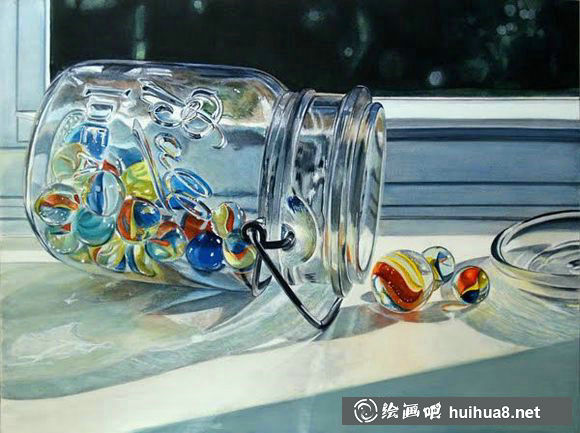 繪制水彩玻璃器皿技法展示