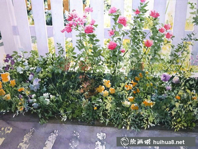 日本阿部智幸風(fēng)景水彩畫作品