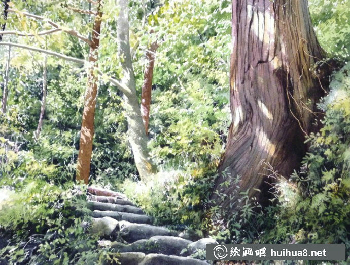 日本阿部智幸風(fēng)景水彩畫作品