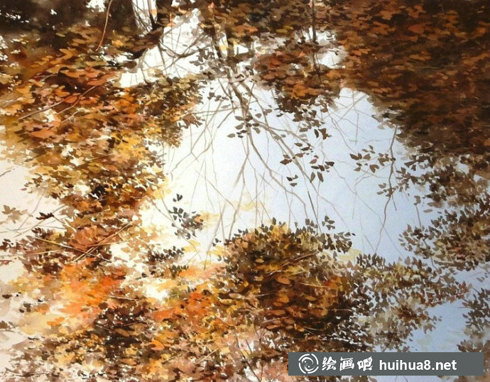日本阿部智幸風(fēng)景水彩畫作品