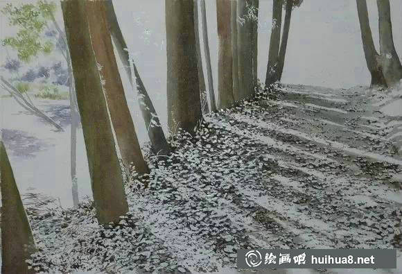 阿部智幸教你如何畫風景中的葉子