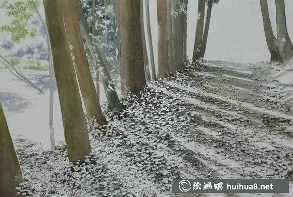 阿部智幸教你如何畫風景中的葉子