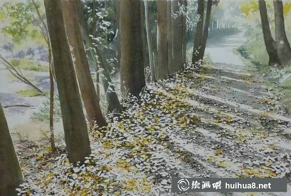 阿部智幸教你如何畫風景中的葉子