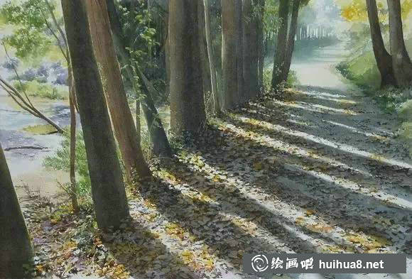 阿部智幸教你如何畫風景中的葉子