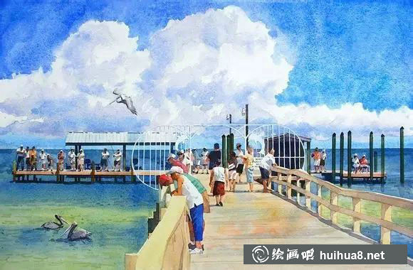 美國畫家David Belling的水彩作品欣賞