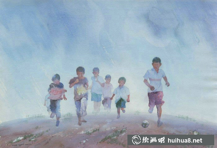 緬甸畫家Myoe Win Aung水彩畫作品欣賞